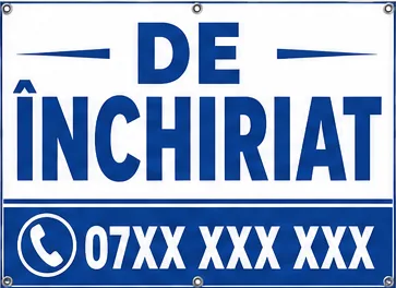 Banner „DE INCHIRIAT” personalizat – 100 × 70 cm – imaginea 2