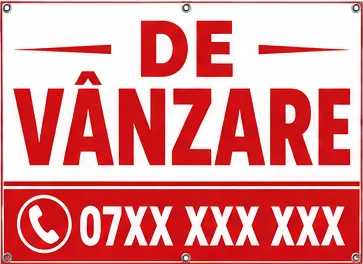 Banner „DE VÂNZARE” personalizat – 100 × 70 cm – imaginea 2