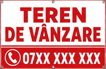 Banner „TEREN DE VANZARE” personalizat – 100 × 70 cm