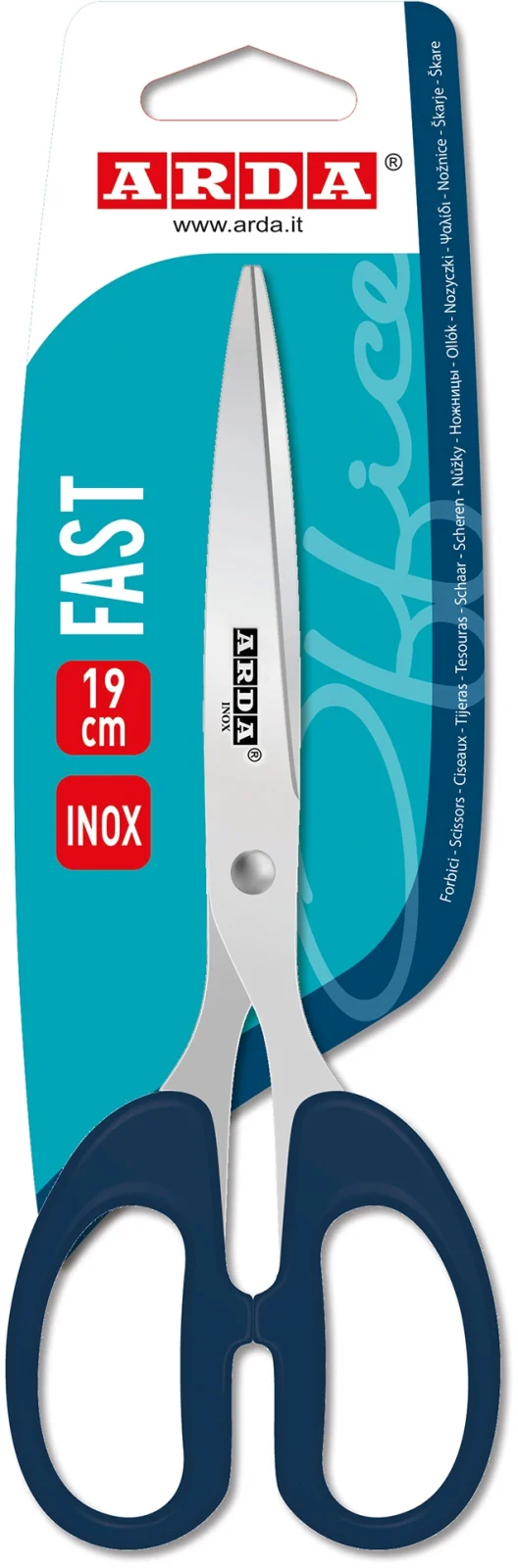 Foarfeca fast, 19 cm, blister, Arda