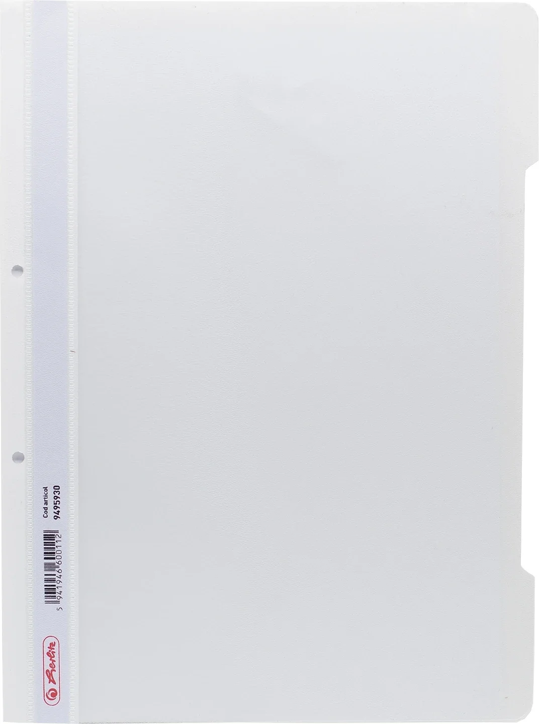 Dosar sina A4 PP, perforat alb, Herlitz