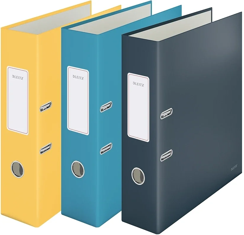 Biblioraft 180° Cosy, carton laminat, partial reciclat, certificare FSC, A4, 80 mm, Leitz