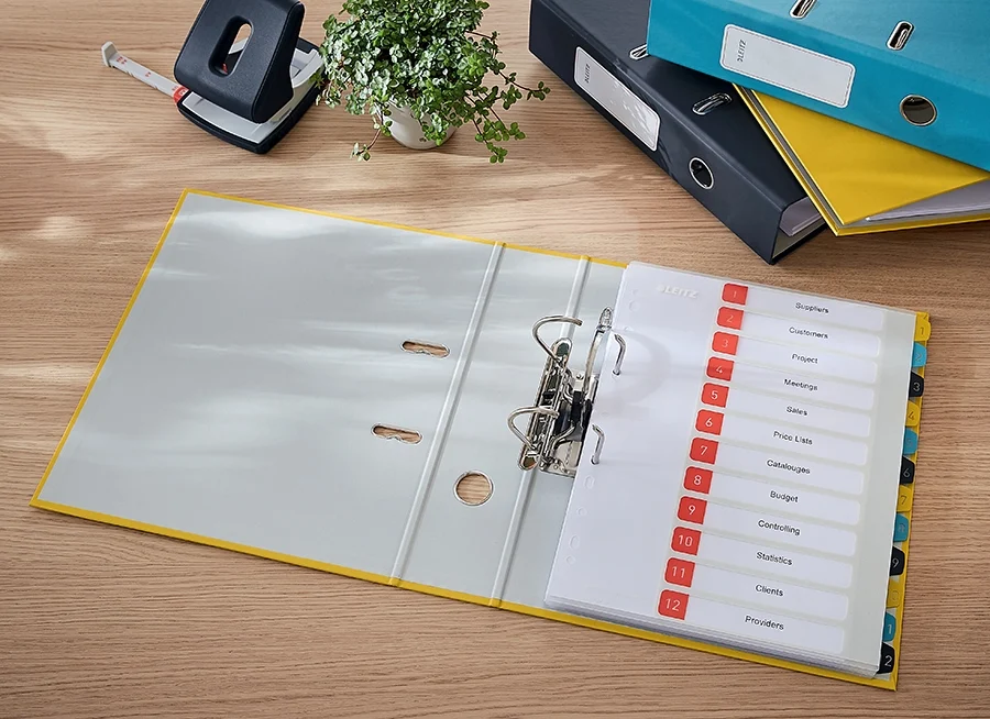 Biblioraft 180° Cosy, carton laminat, partial reciclat, certificare FSC, A4, 80 mm, Leitz – imaginea 7