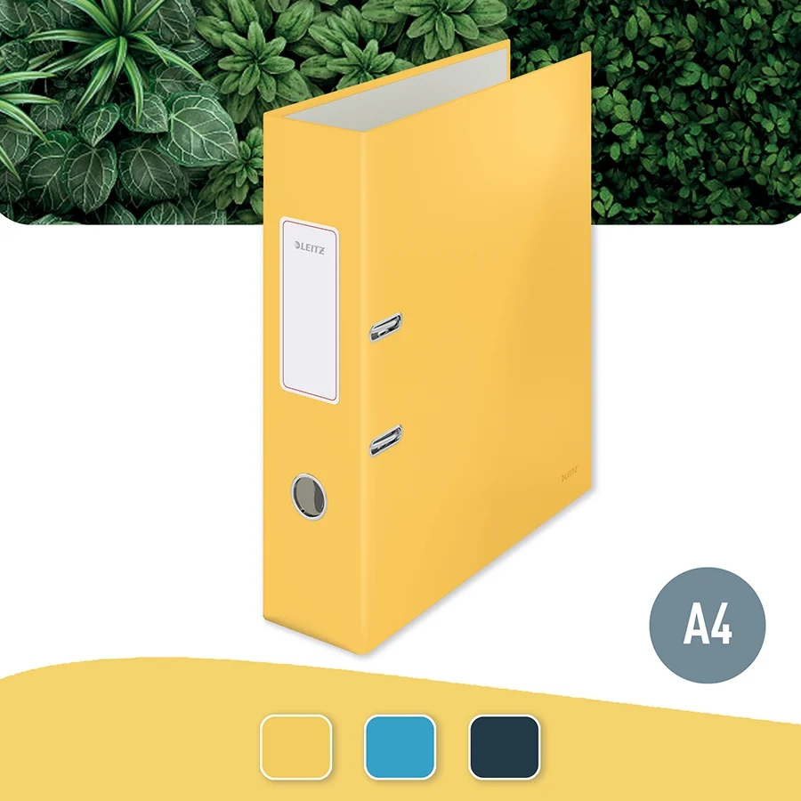 Biblioraft 180° Cosy, carton laminat, partial reciclat, certificare FSC, A4, 80 mm, Leitz – imaginea 11