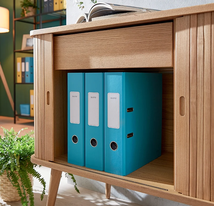 Biblioraft 180° Cosy, carton laminat, partial reciclat, certificare FSC, A4, 80 mm, Leitz – imaginea 12
