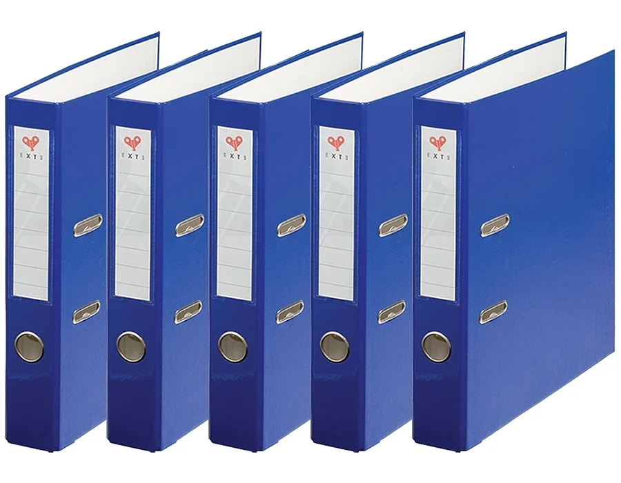 Biblioraft A4, 50 mm, plastifiat albastru, 25 buc/set EXTE