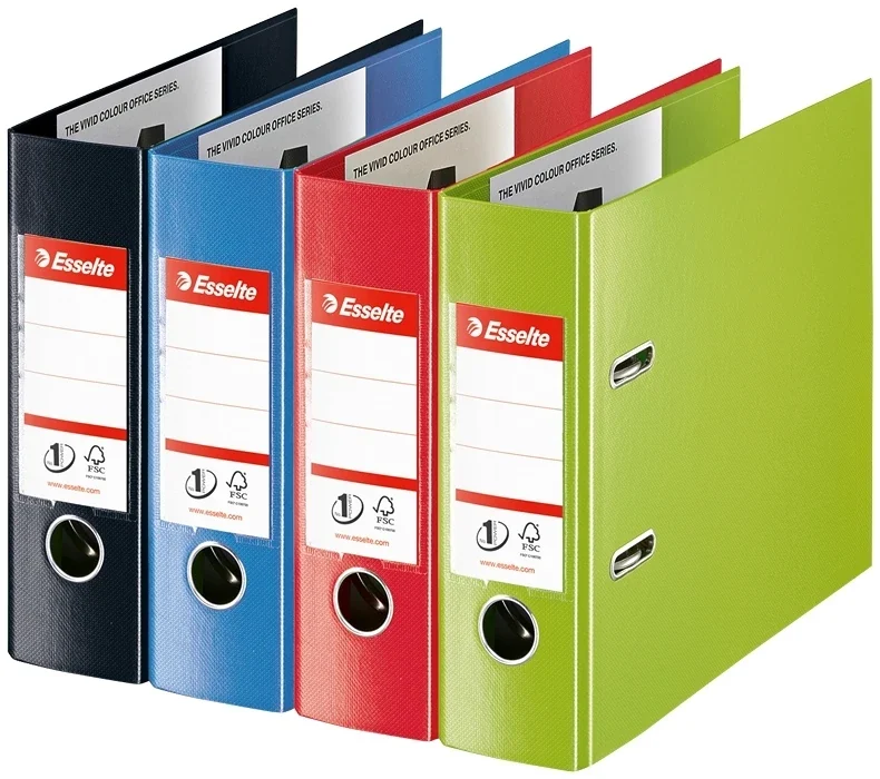 Biblioraft No.1 Power VIVIDA, pentru banci, PP/PP, partial reciclat, certificare FSC, 75 mm, Esselte