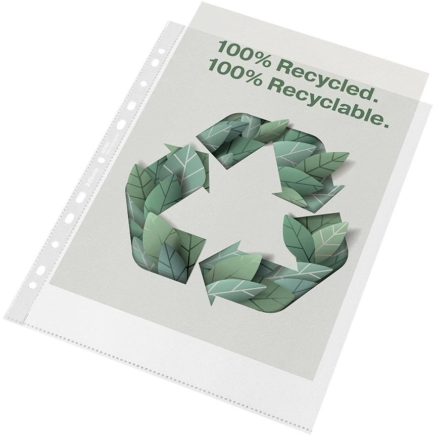Folie de protectie Recycled reciclat, PP, A5, 70 mic, 100 buc/cutie, standard Esselte – imaginea 2