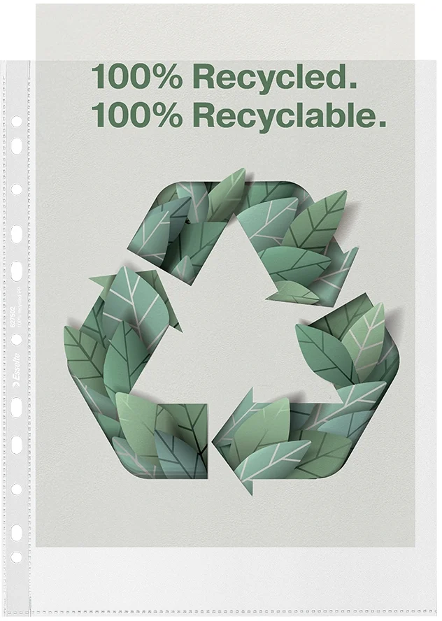 Folie de protectie Recycled reciclat, PP, A5, 70 mic, 100 buc/cutie, standard Esselte – imaginea 3