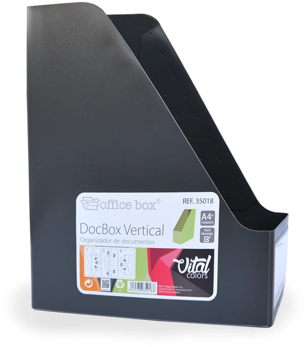 Suport vertical Office box, Vital Colors, PVC, pliabil 10mm, culori asortate – imaginea 3