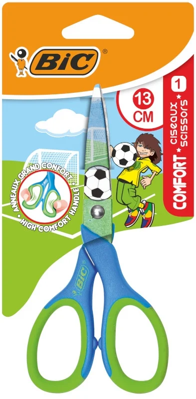 Foarfeca pentru copii, 13 cm, diverse decoruri, Decors Comfort Bic