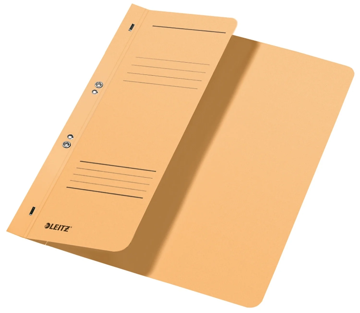 Dosar cu capse, 1/2, carton, 100% reciclat, certificare Blue Angel, A4, cu capse, 170 coli, Leitz