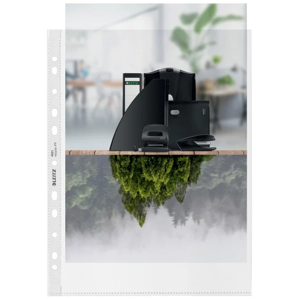 Folie de protectie Leitz Recycle, PP, 90% reciclat, reciclabil, A4 Maxi, 100 mic, 25 buc/ set, standard – imaginea 3