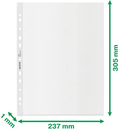 Folie de protectie Leitz Recycle, PP, 90% reciclat, reciclabil, A4 Maxi, 100 mic, 25 buc/ set, standard – imaginea 5
