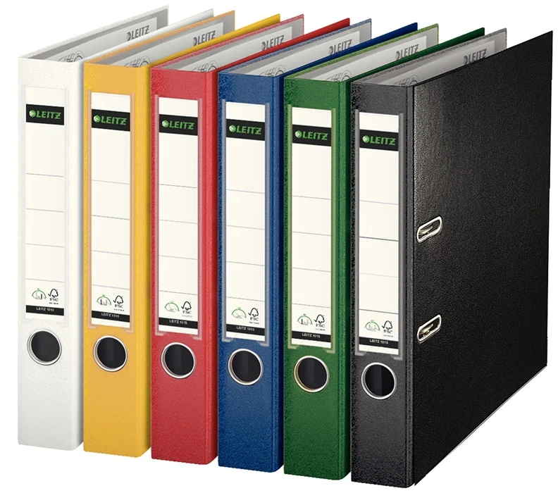 Biblioraft 180°, PP, partial reciclat, certificare FSC, A4, 52 mm, Leitz