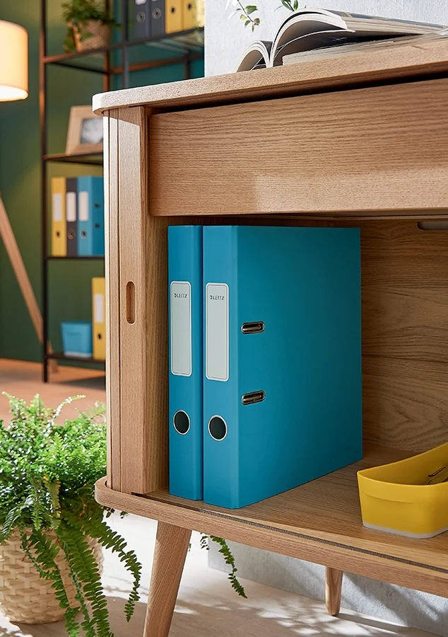 Biblioraft 180° Cosy, carton laminat, partial reciclat, certificare FSC, A4, 52 mm, Leitz – imaginea 12