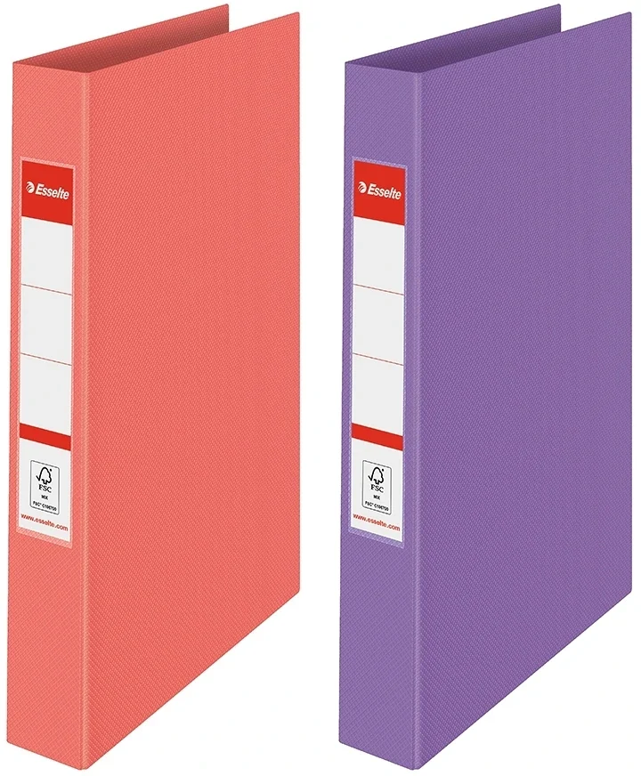 Caiet mecanic Colour'Breeze, PP/PP, partial reciclat, certificare FSC, A4, mecanism 2R, inel 25 mm, Esselte
