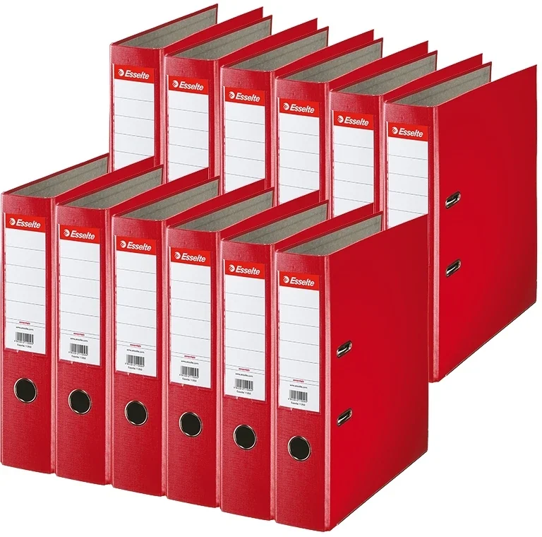 Biblioraft Economy, PP, A4, 75 mm, rosu, 20 buc/set Esselte