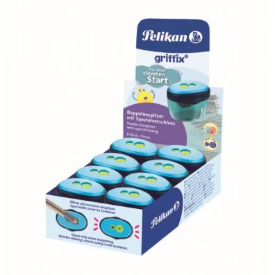 Ascutitoare dubla griffix, culoare albastru, vrac, Pelikan – imaginea 2