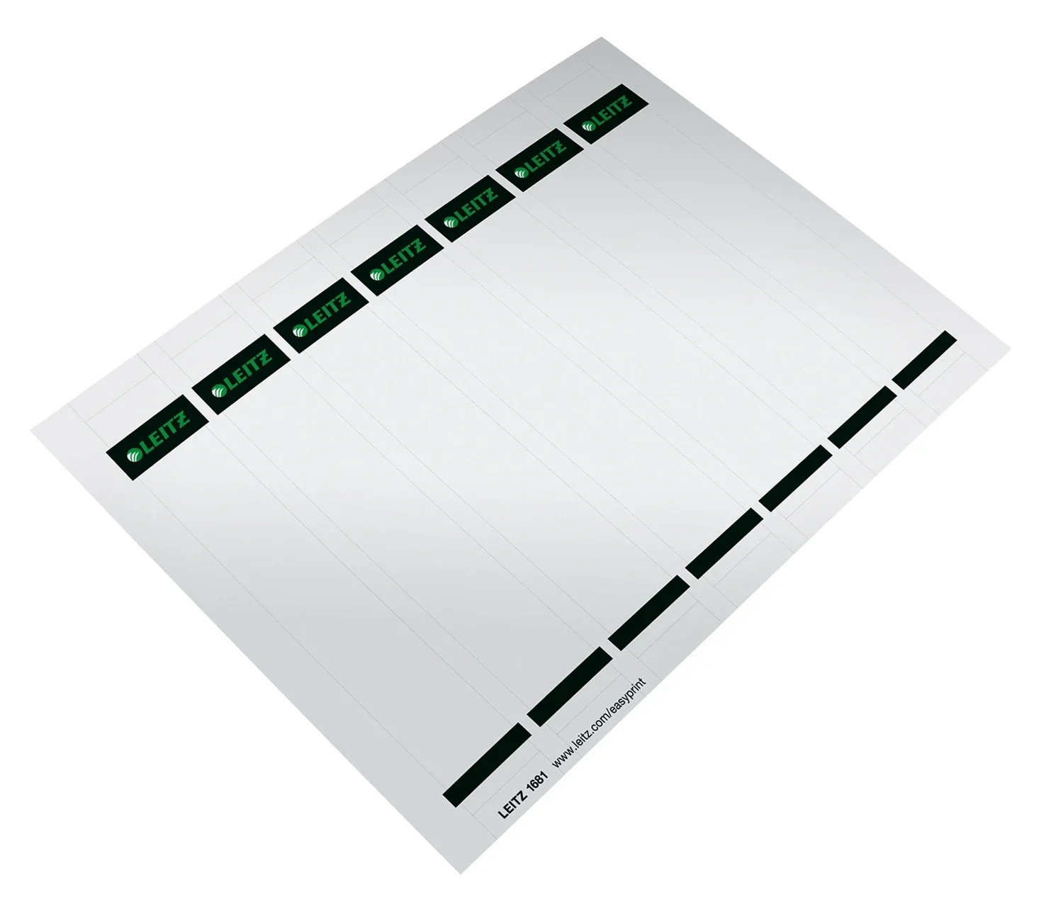 Etichete pentru biblioraft , printabile, carton, certificare FSC, reciclabile, 52 mm, 175 buc/set, Leitz
