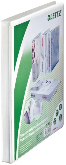 Caiet mecanic Panorama, PP/PP, partial reciclat, certificare FSC, A4 MAXI, mecanism 2RR, inel 16 mm, alb, Leitz – imaginea 2