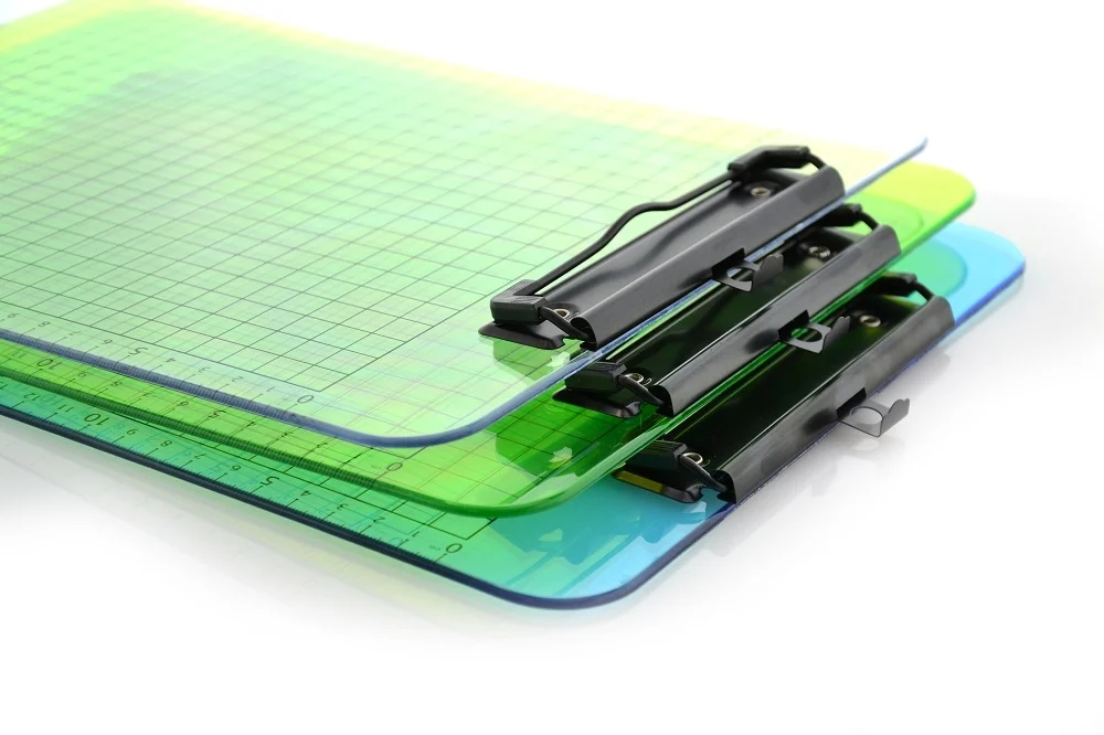 Clipboard standard Office box, A4, transparent PP, culori asortate – imaginea 2