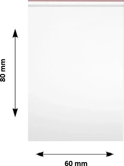 Pungi ziplock Clarina, 60 x 80 mm, 100/set
