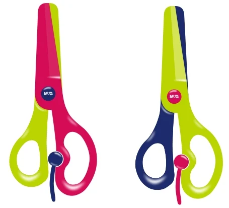 Foarfeca So many cats, lame 13cm din plastic, diverse combinatii de culori, ambalaj din OPP M&G – imaginea 3