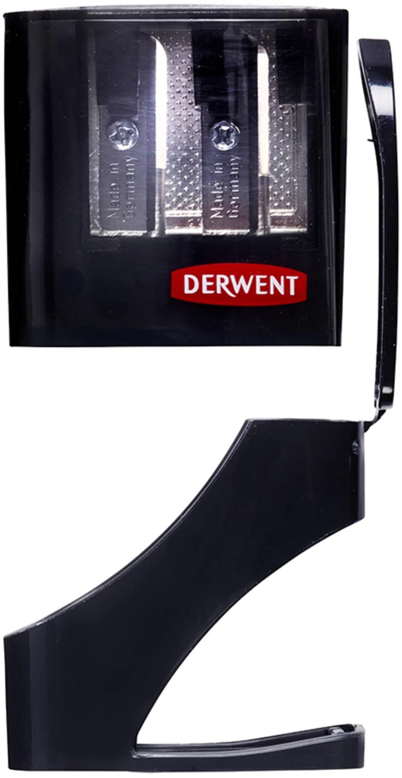 Ascutitoare Professional, metalica, manuala, duala, cu rezervor, negru, Derwent – imaginea 4