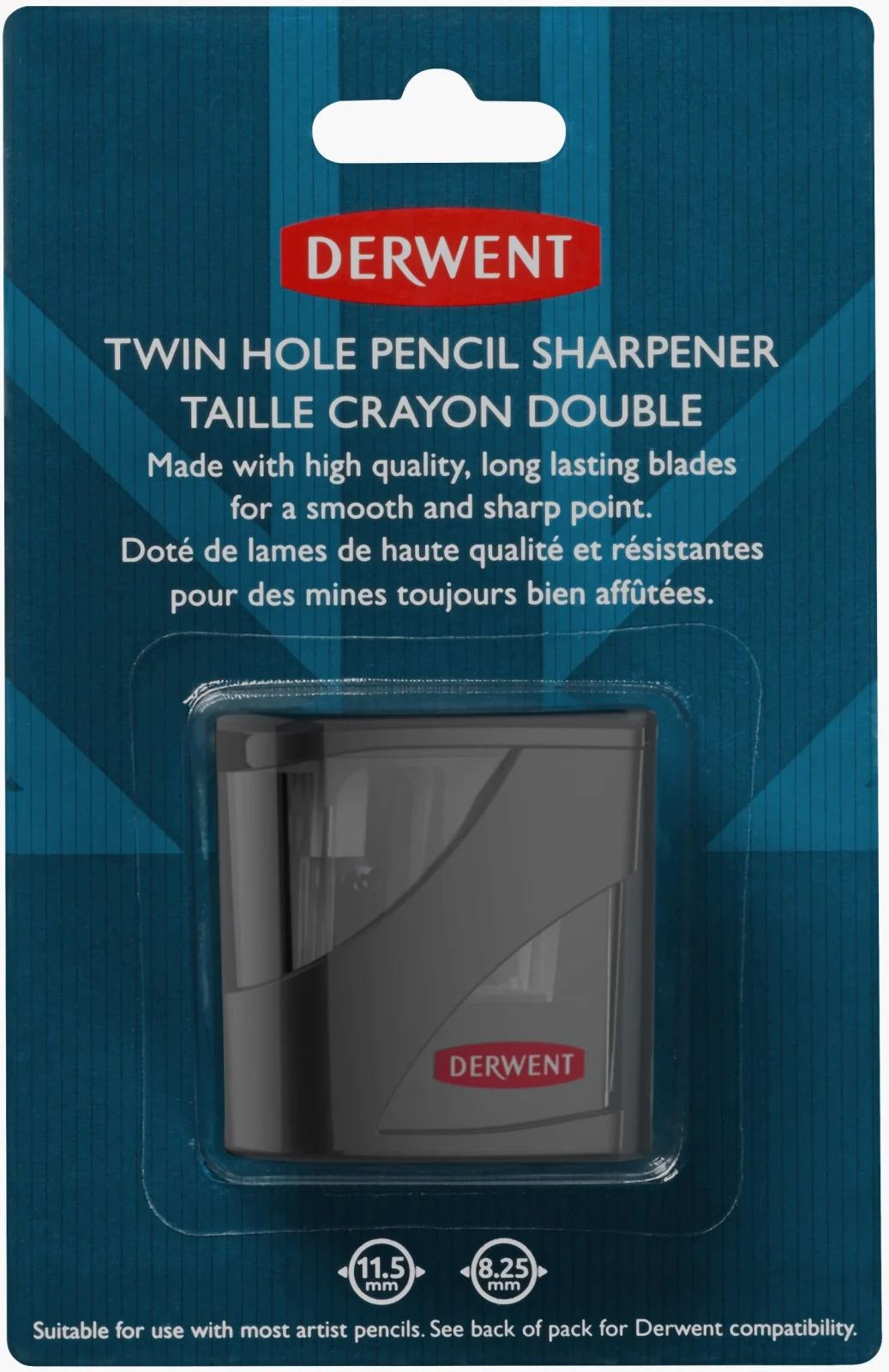 Ascutitoare Professional, metalica, manuala, duala, cu rezervor, negru, Derwent – imaginea 5