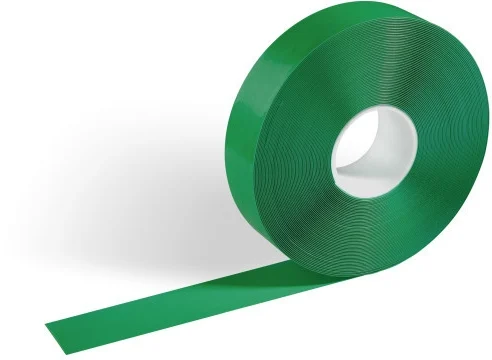 Banda autoadeziva pentru marcat locatii Duraline Strong 50 mm x 30 m verde Durable