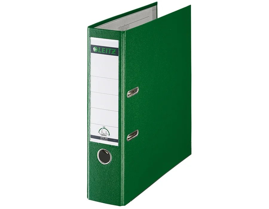 Biblioraft 180°, PP, partial reciclat, certificare FSC, A4, 80 mm, verde, 10 buc/set Leitz – imaginea 2