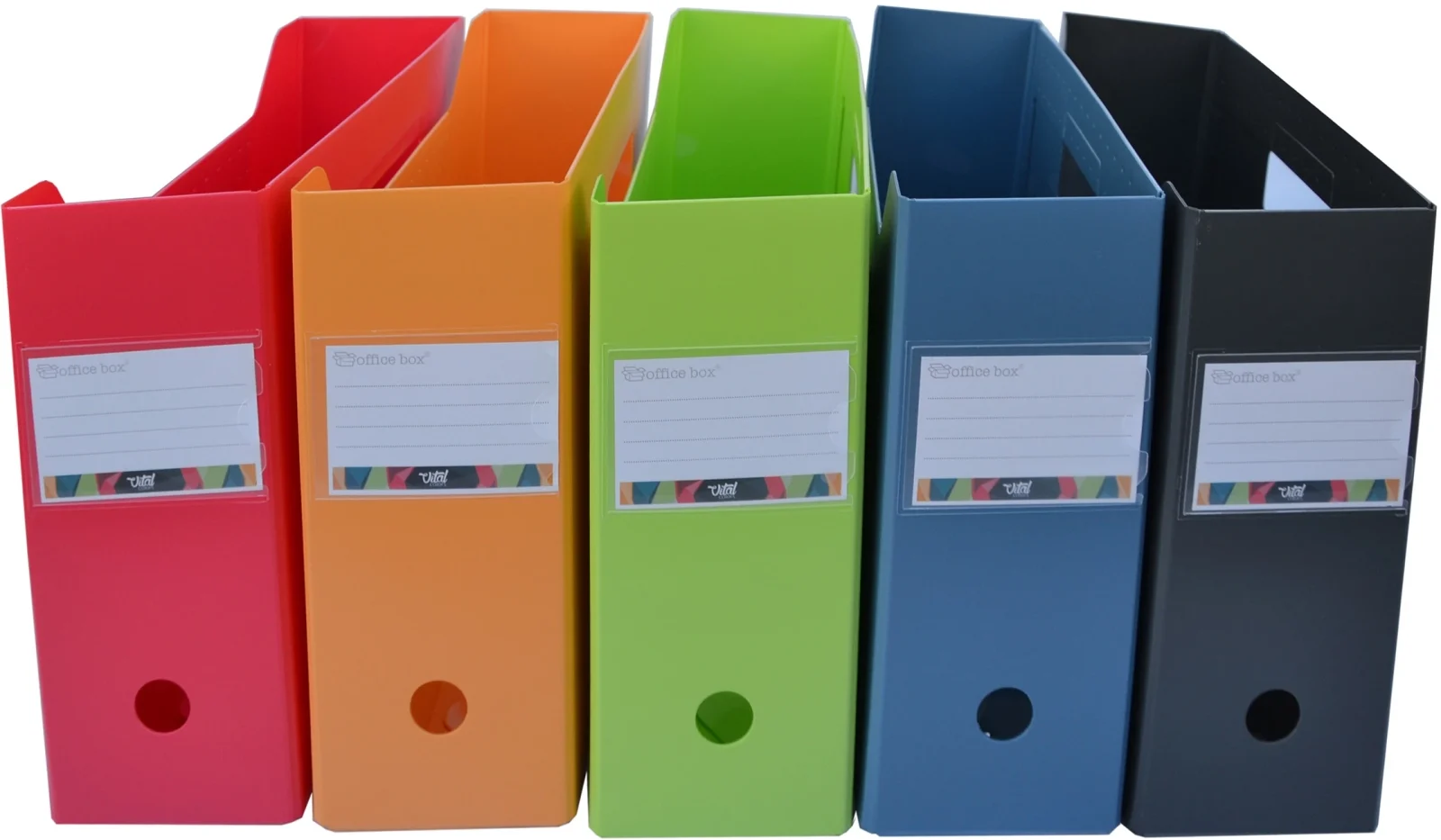 Suport orizontal Office box, Vital Colors, pliabil 10mm, culori asortate