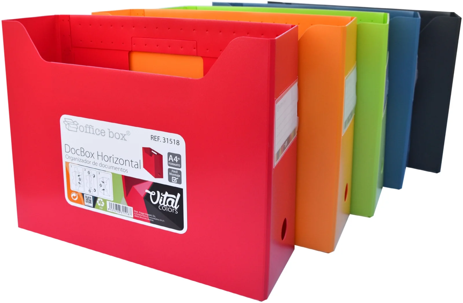 Suport orizontal Office box, Vital Colors, pliabil 10mm, culori asortate – imaginea 2