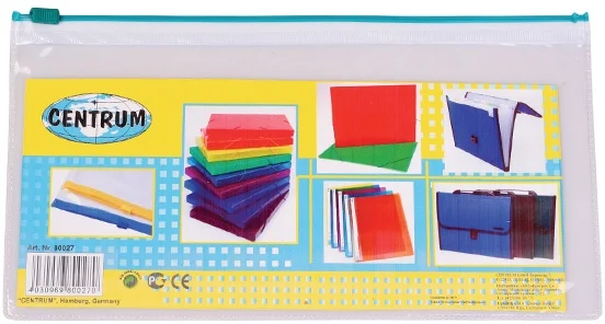 Plic plastic ziplock, 225 x 125 mm, transparent, diverse culori, Centrum – imaginea 2