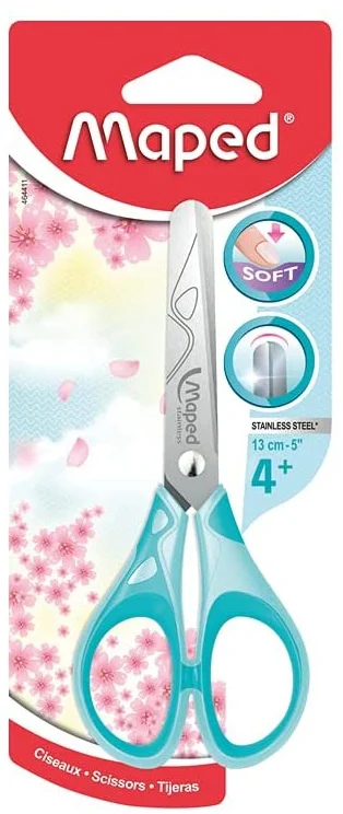 Foarfeca 13 cm, diverse culori, pe blister, Essentials Soft Pastel Maped – imaginea 2