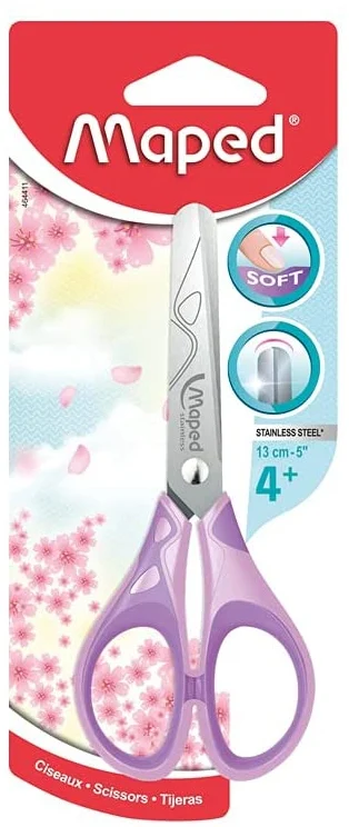 Foarfeca 13 cm, diverse culori, pe blister, Essentials Soft Pastel Maped – imaginea 3