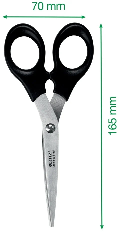 Foarfece Leitz, otel inoxidabil, 185 mm, negru – imaginea 5