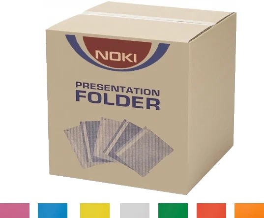 Dosar A4 din plastic cu sina si perforatii, 400 buc/cutie Noki