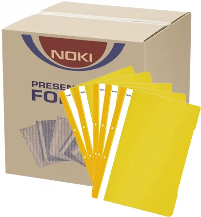 Dosar A4 din plastic cu sina si perforatii, 400 buc/cutie Noki – imaginea 5