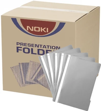 Dosar A4 din plastic cu sina si perforatii, 400 buc/cutie Noki – imaginea 6