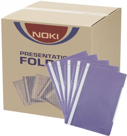 Dosar A4 din plastic cu sina si perforatii, 400 buc/cutie Noki – imaginea 7