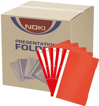 Dosar A4 din plastic cu sina si perforatii, 400 buc/cutie Noki – imaginea 10