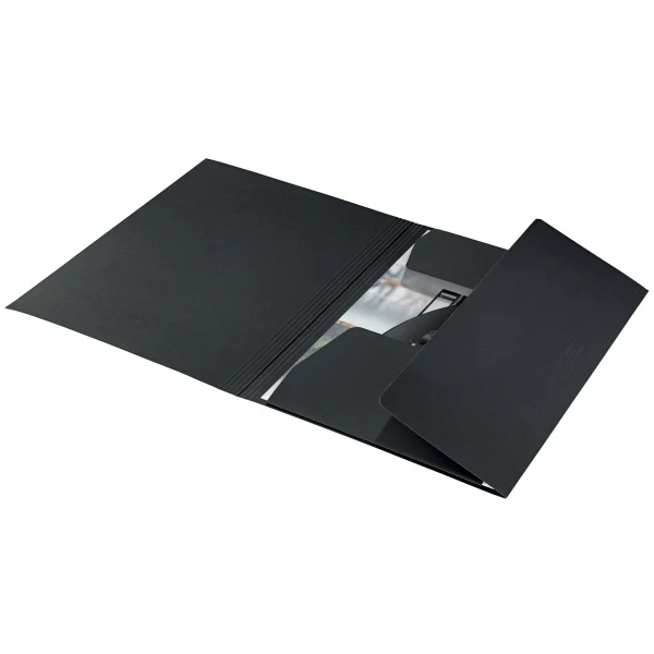 Dosar tip plic Leitz Recycle, carton, 100% reciclat, certificare Blue Angel, reciclabil, A4, 250 coli, negru – imaginea 3