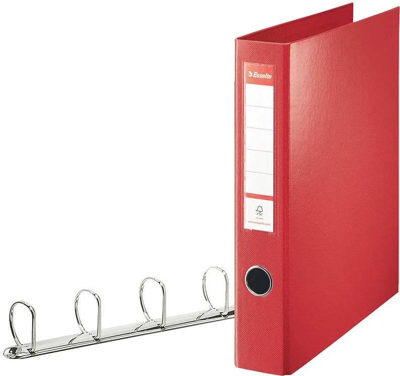 Caiet mecanic VIVIDA Jumbo, PP/PP, partial reciclat, certificare FSC, A4, mecanism 4DR, inel 40 mm, Esselte – imaginea 3