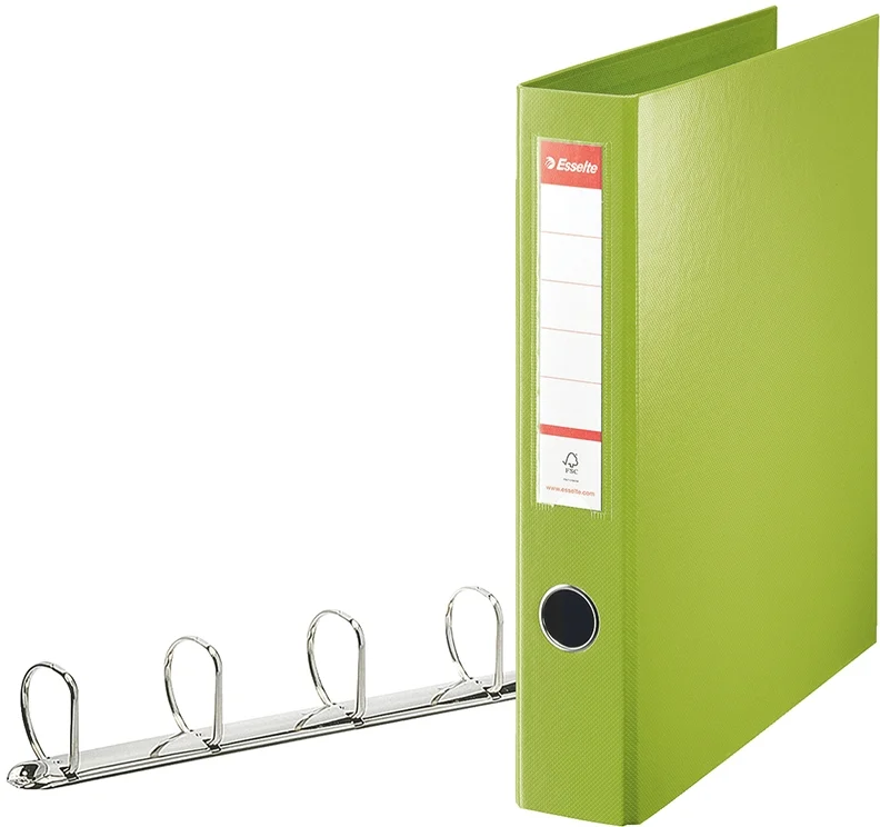 Caiet mecanic VIVIDA Jumbo, PP/PP, partial reciclat, certificare FSC, A4, mecanism 4DR, inel 40 mm, Esselte – imaginea 4