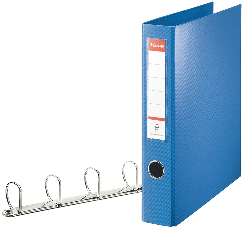 Caiet mecanic VIVIDA Jumbo, PP/PP, partial reciclat, certificare FSC, A4, mecanism 4DR, inel 40 mm, Esselte – imaginea 6