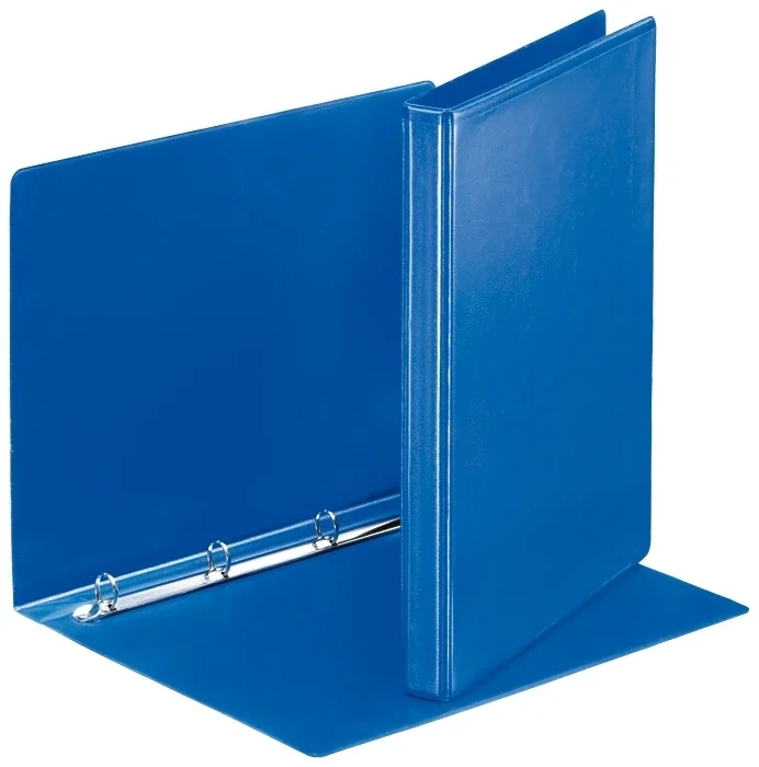Caiet mecanic Panorama, PP/PP, partial reciclat, certificare FSC, A4, mecanism 4RR, inel 16 mm, albastru, Esselte