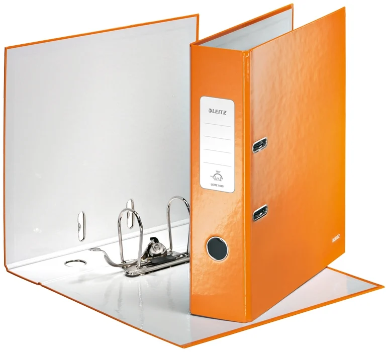 Biblioraft 180° WOW, carton laminat, partial reciclat, certificare FSC, A4, 80 mm, Leitz – imaginea 4