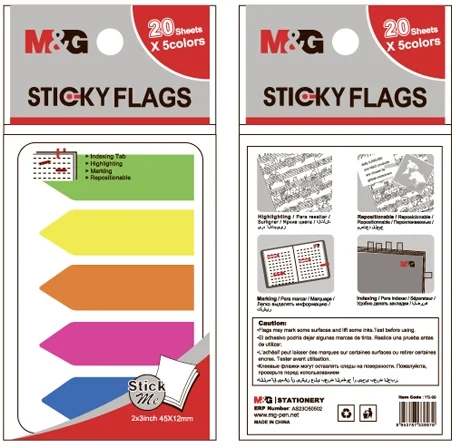 Index steag, 45 x 12mm, 5 culori, 20 file per culoare M&G – imaginea 2